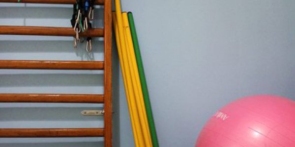 Σκάλα κλιμάκωσης και μπάλες ασκήσεων